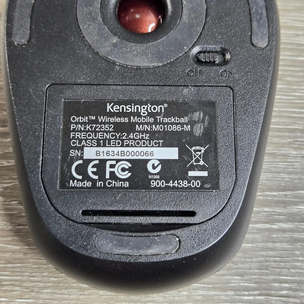 Kensington K72352 Orbit Wireless Mobile Trackball Mouse + USB Receiver Tested